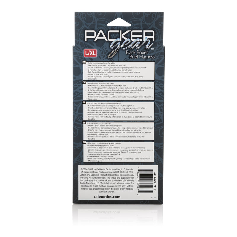 CalExotics Packer Gear Boxer Brief Harness - Large/extralarge - Black