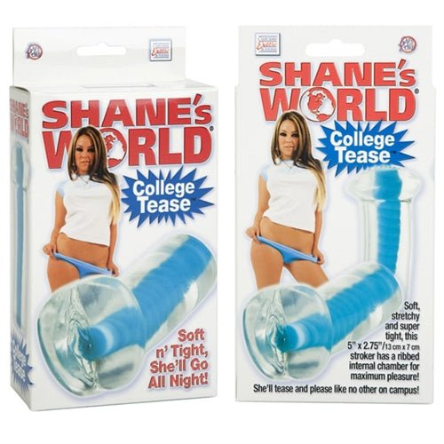 CalExotics Shanes World Strokes College Tease - Blue - Stroker Masturbator - Pocket Pussy