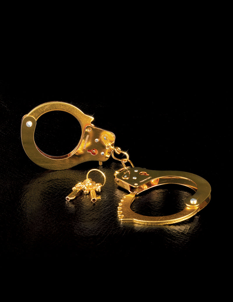 Pipedream Fetish Fantasy Gold Metal Cuffs - Gold