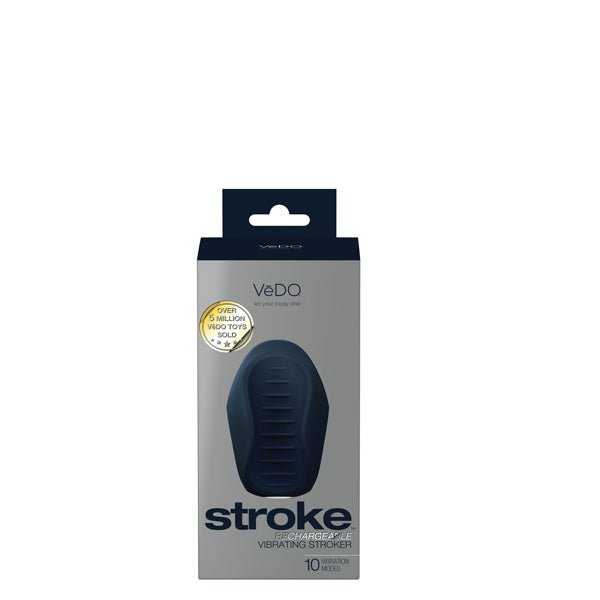 VeDO Stroke Rechargeable Vibrating Stroker - Black - Stroker Masturbator