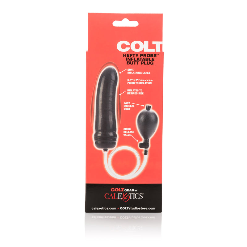 CalExotics Colt Hefty Probe Inflatable Butt Plug - Black