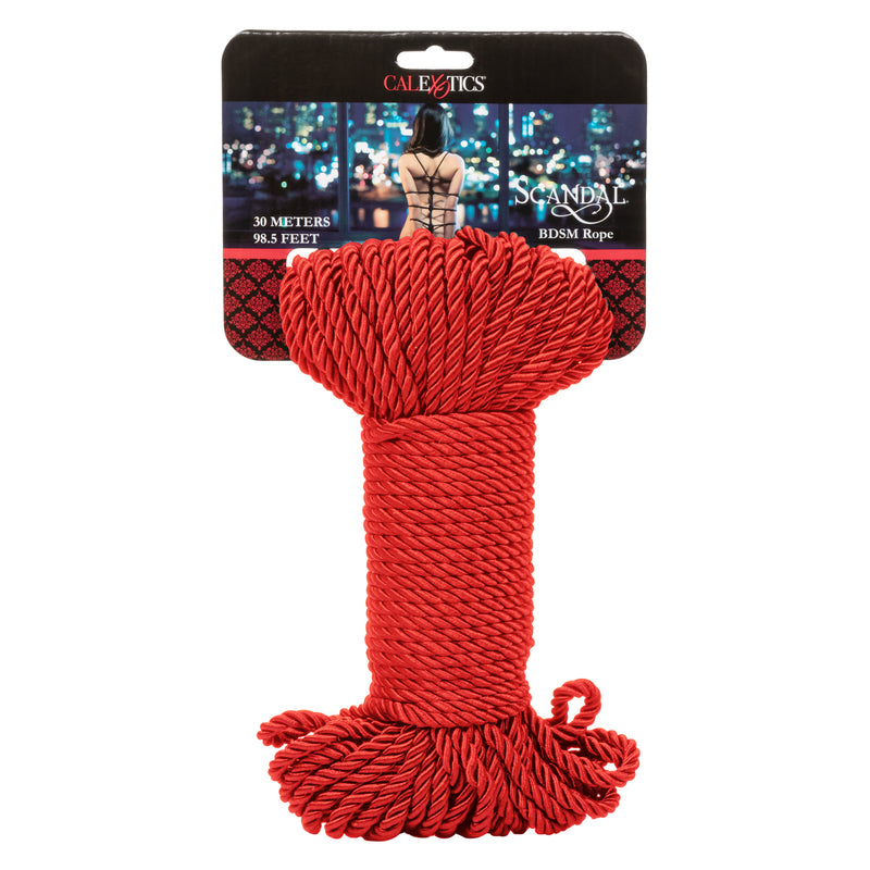 CalExotics Scandal BDSM Rope 98.5ft/ 30m - Red
