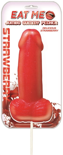 Hott Products Eat Me Jumbo Gummy Pecker - Strawberry