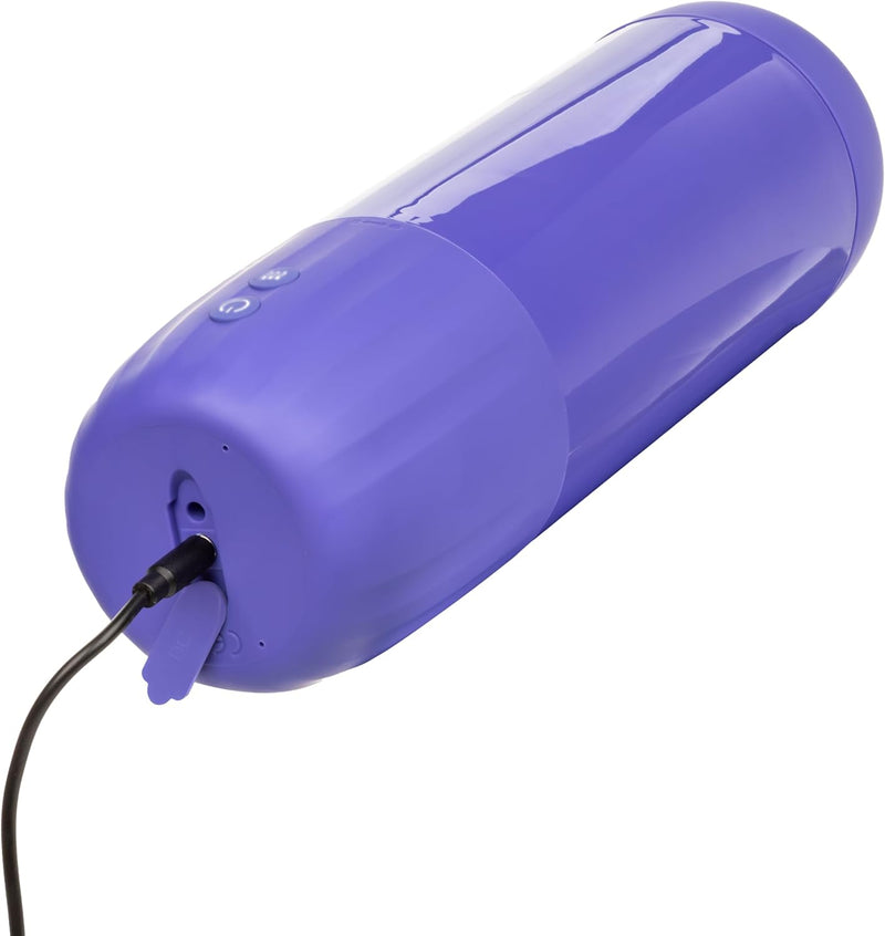 CalExotics Connect Stroker with Vibration and Suction - Purple - Stroker Masturbator - Canister Masturbation Cup