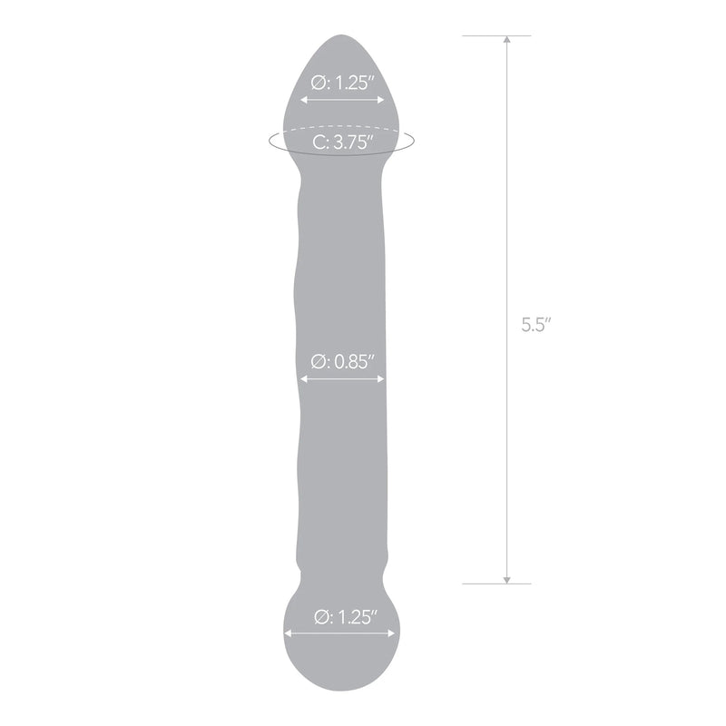Electric Novelties 6.5 Inch Full Tip Textured Glass Dildo