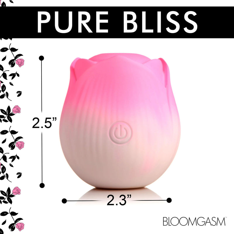 XR Brands Pulsing Petals Throbbing Rose Stimulator - Pink