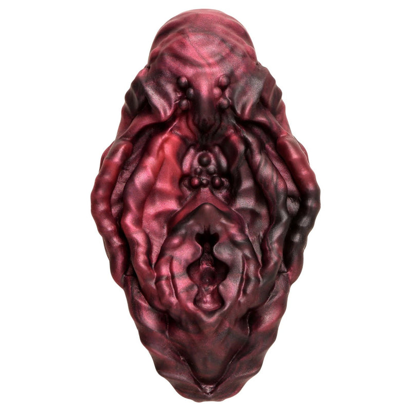 XR Brands Xeno Pussy Vulva Silicone Grinder - Red/Black - Grinder