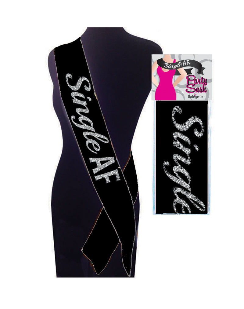 Little Genie Single Af Sash - Black