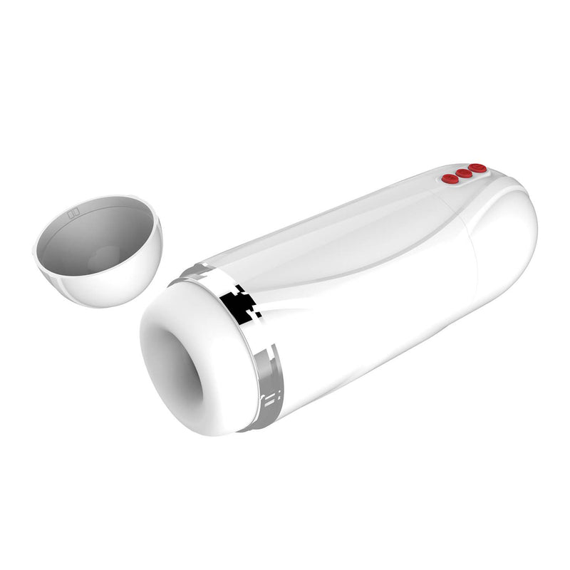 Nasstoys Vibrating Cocksucker - White - Automatic Stroker Masturbator - Canister Masturbation Cup