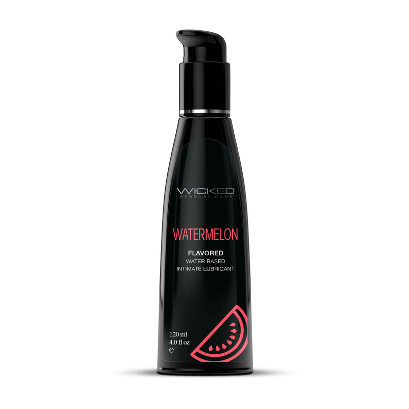 Wicked Sensual Care Aqua Watermelon Flavored Water Based Intimate Lubricant - 4 Fl. Oz.