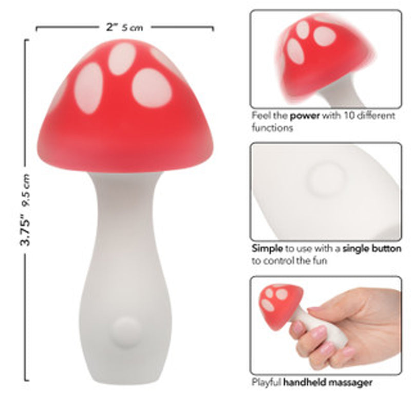 CalExotics Naughty Bits Muff Shroom Playful Massager - Red