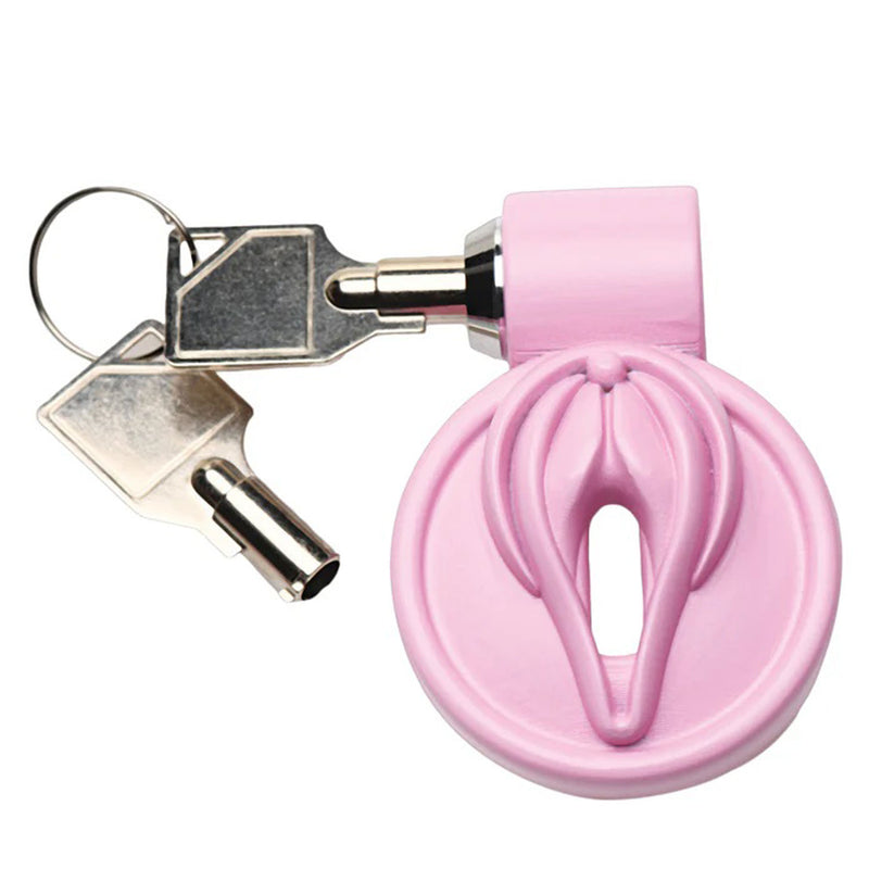 XR Brands Pussification Vulva Chastity Cage - Pink