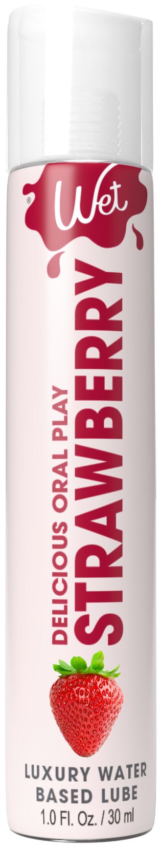 Wet Wet Delicious Oral Play - Strawberry - Waterbased Flavored Lubricant 1 Oz