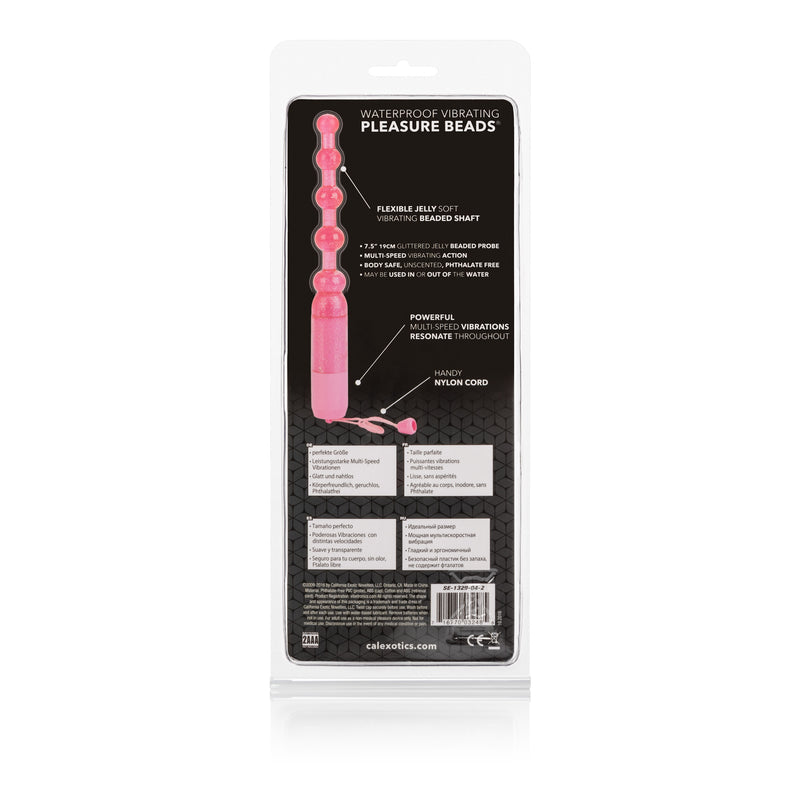 CalExotics Vibrating Pleasure Beads - Pink