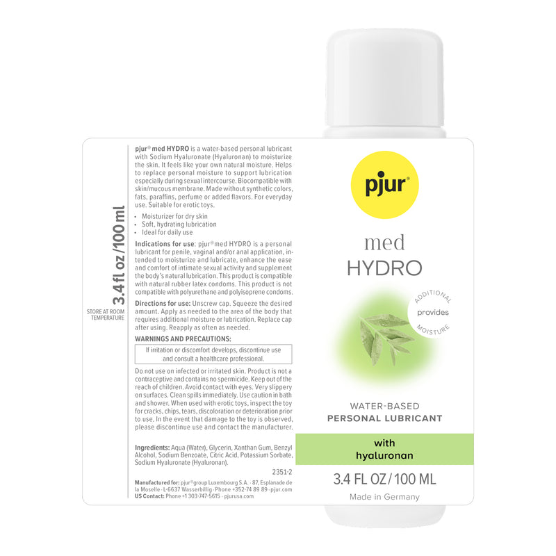 Pjur Pjur Med Hydro Glide - 3.4 Fl. Oz. / 100ml