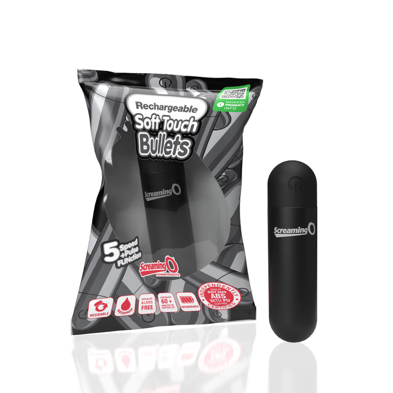 Screaming O Screaming O Soft Touch Rechargeable Bullet - Black
