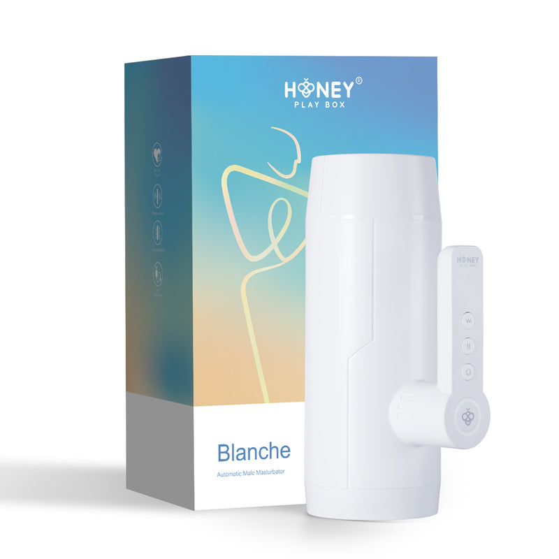 Honey Play Box Blanche - Automatic Male Masturbator - White - Automatic Stroker Masturbator - Canister Masturbation Cup