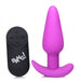 "21x Silicone Butt Plug With Remote - Purple BNG-AG563-PUR"