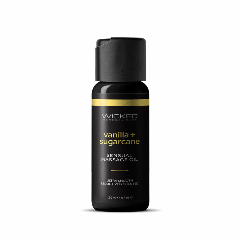 Wicked Sensual Care Vanilla + Sugercane Massage Oil 4oz