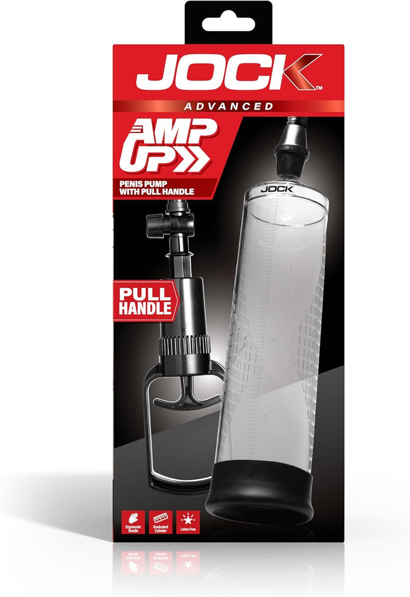 Curve Toys Amp Up Penis Pump With Pull Rod - Clear