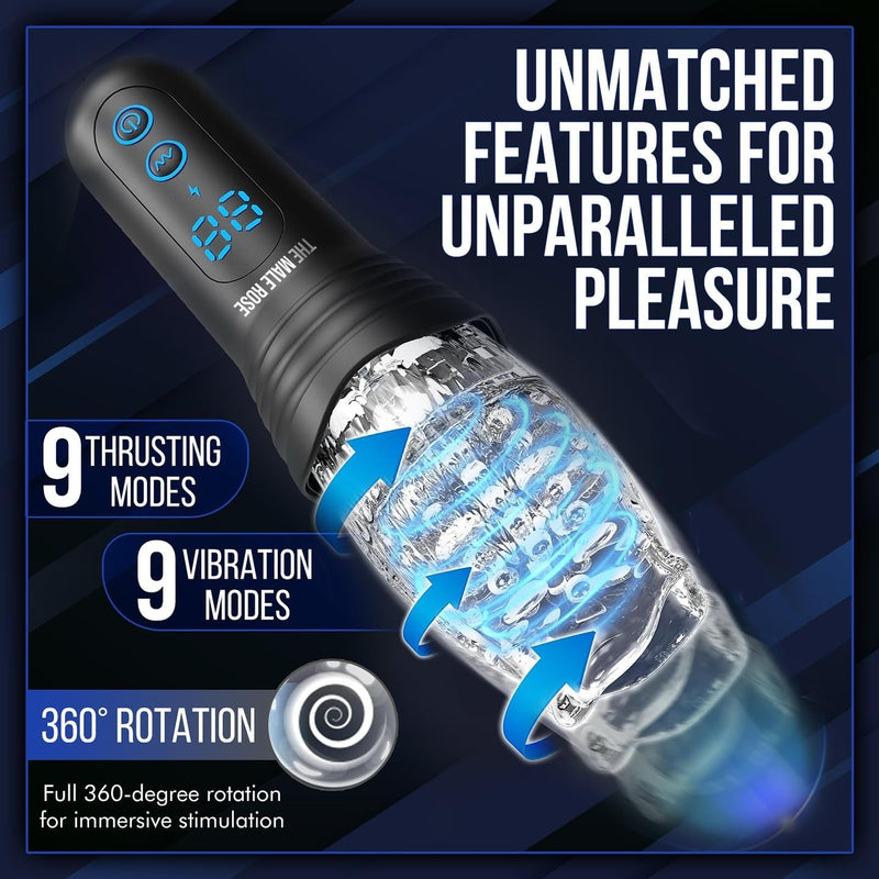 The Male Rose Pro - Automatic Stroker Masturbator - Canister Masturbation Cup