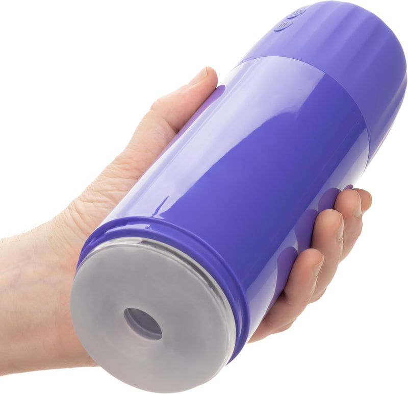 CalExotics Connect Stroker with Vibration and Suction - Purple - Stroker Masturbator - Canister Masturbation Cup