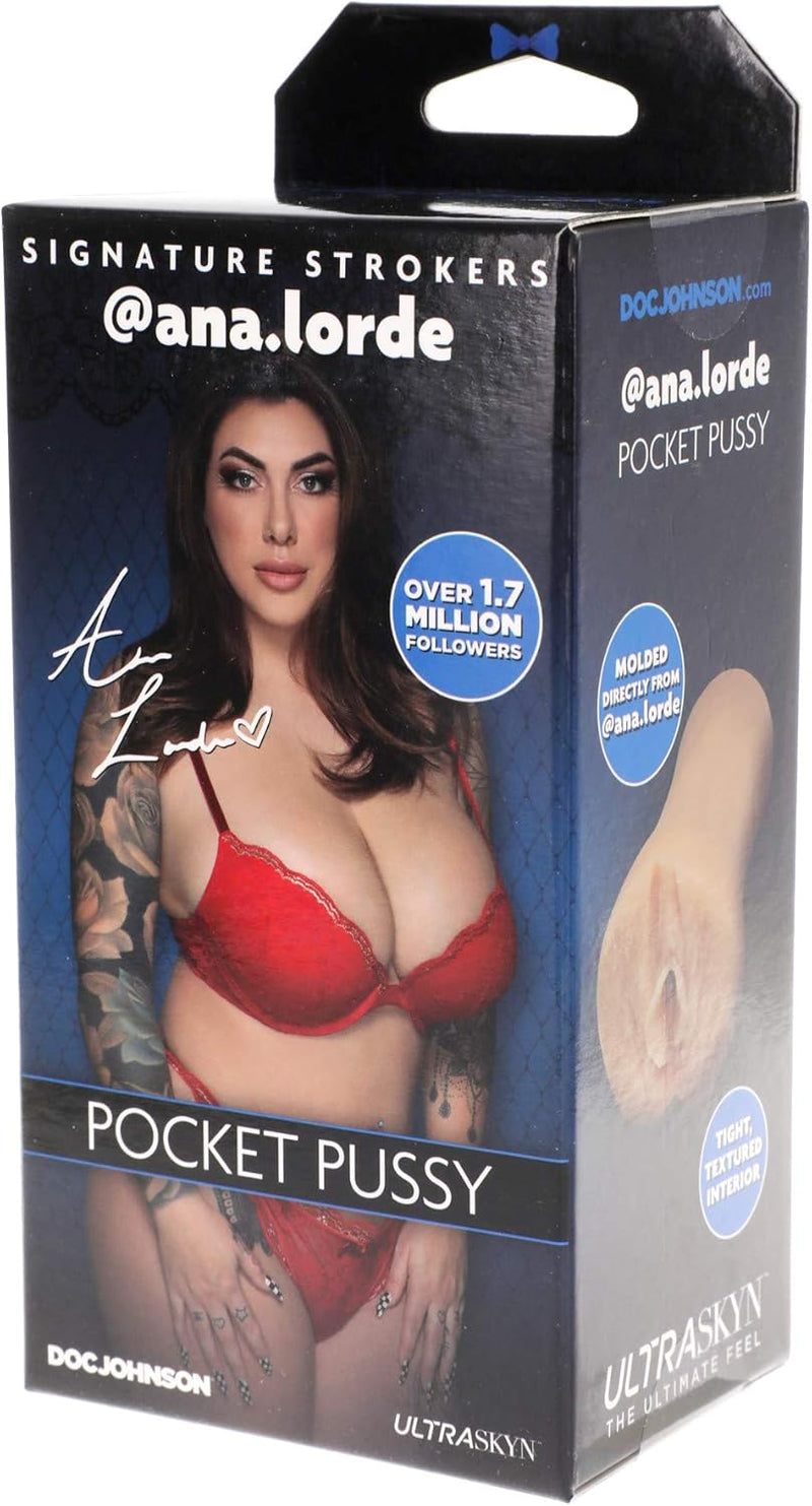 Doc Johnson Signature Strokers - Girls of Social Media - ana.lorde - Ultraskyn Pocket Pussy - Stroker Masturbator - Realistic Pocket Pussy