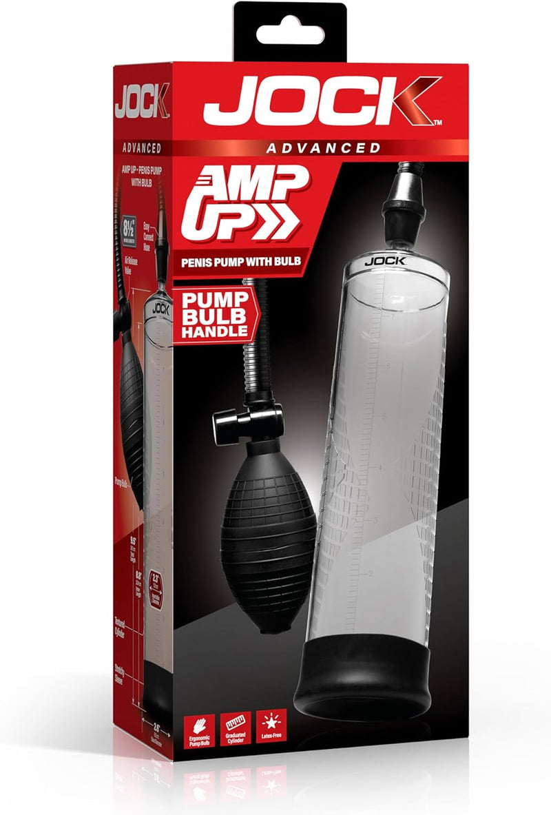 Curve Toys Amp Up Penis Pump With Bulb - Clear