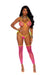 "Bra With G-String and Leg Guards - One Size - Pink EM-82531PNKOS"