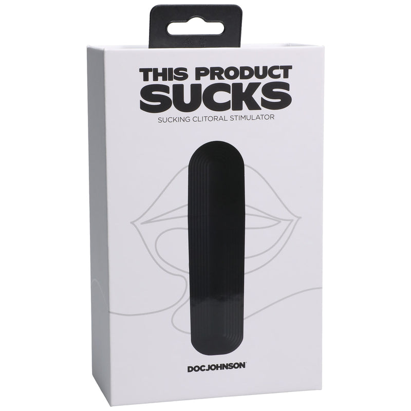 Doc Johnson This Product Sucks - Sucking Clitoral Stimulator - Rechargeable - Black