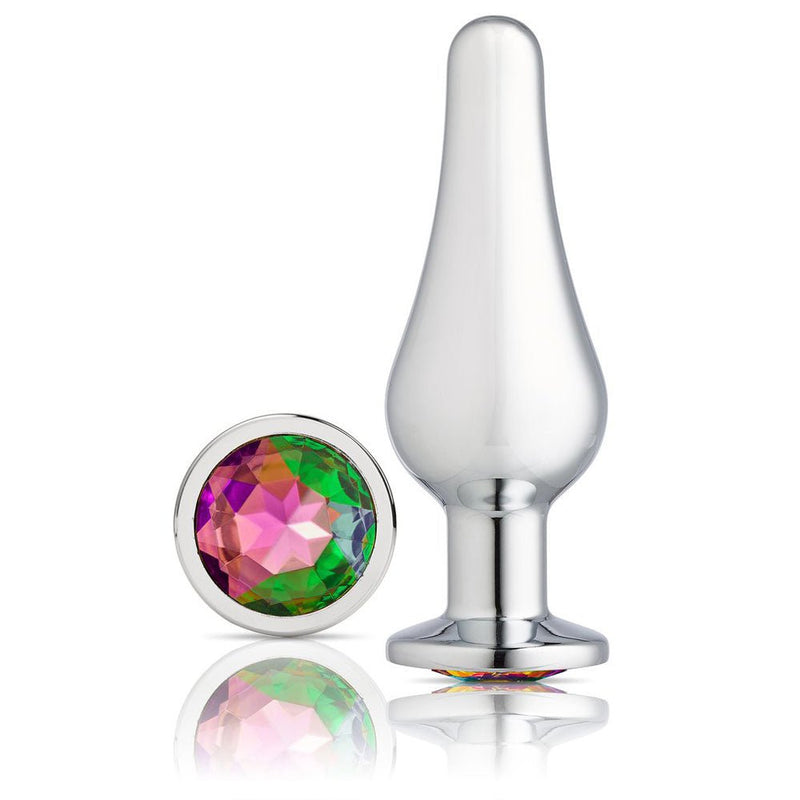Cloud 9 Novelties Cloud 9 Novelties Gems Silver Chrome Tall Plug - Medium