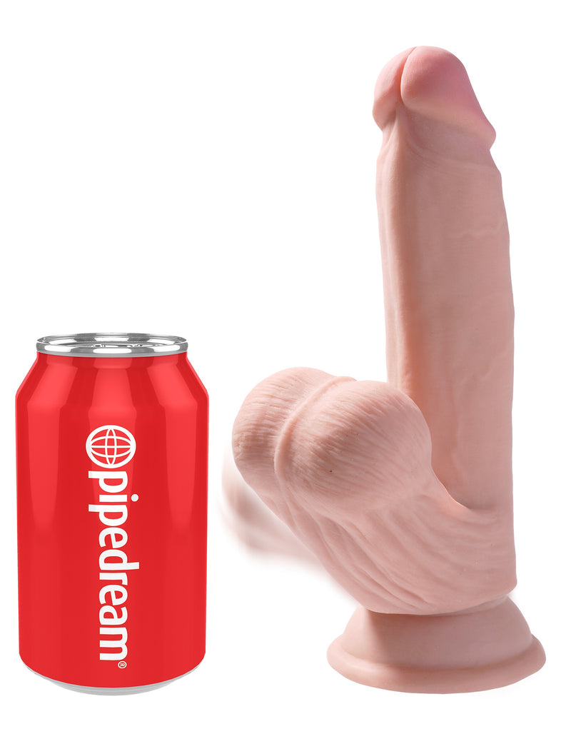 Pipedream 7 Inch Triple Density Cock With Swinging Balls - Light