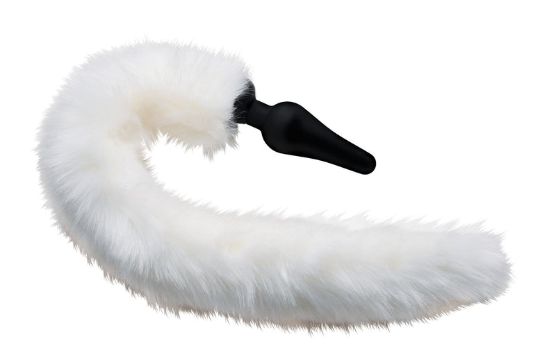 XR Brands White Fox Tail Anal Plug and Ears Set