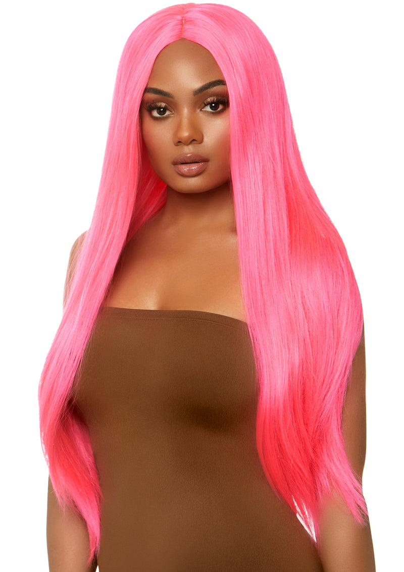 Leg Avenue Long Straight Wig 33 Inch - Pink