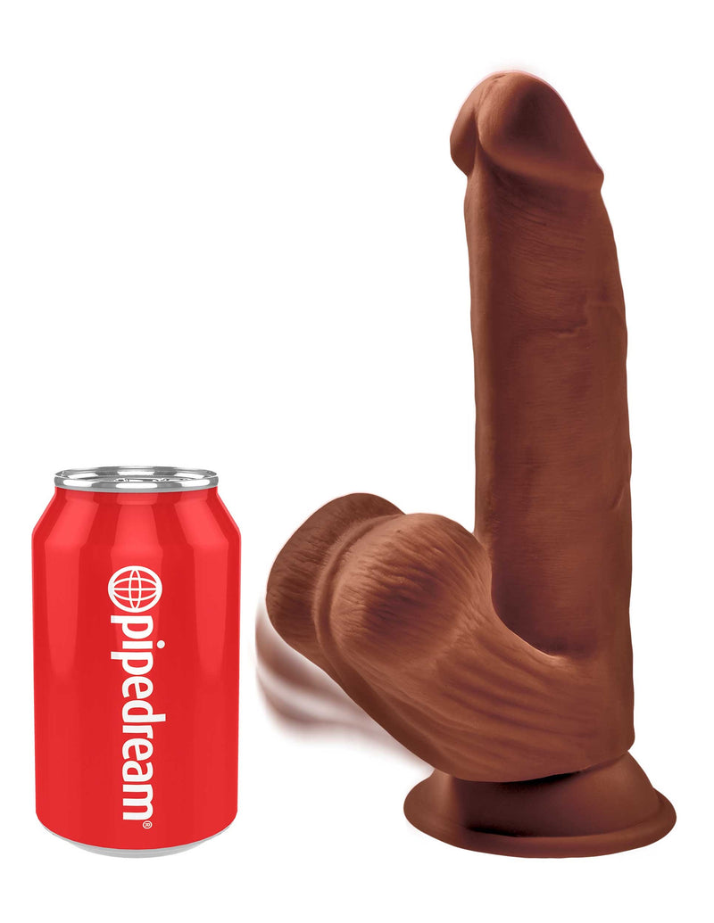 Pipedream 8 Inch Triple Density Cock With Swinging Balls - Brown