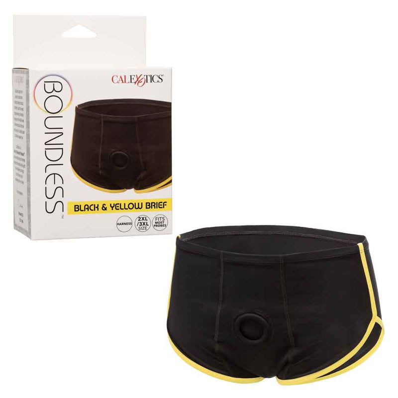 CalExotics Boundless Black and Yellow Brief - 2x/3x - Black/ Yellow