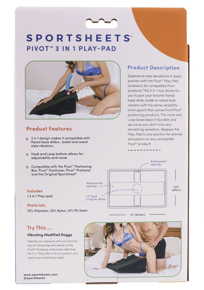 Sportsheets Pivot 3 in 1 Play Pad - Black
