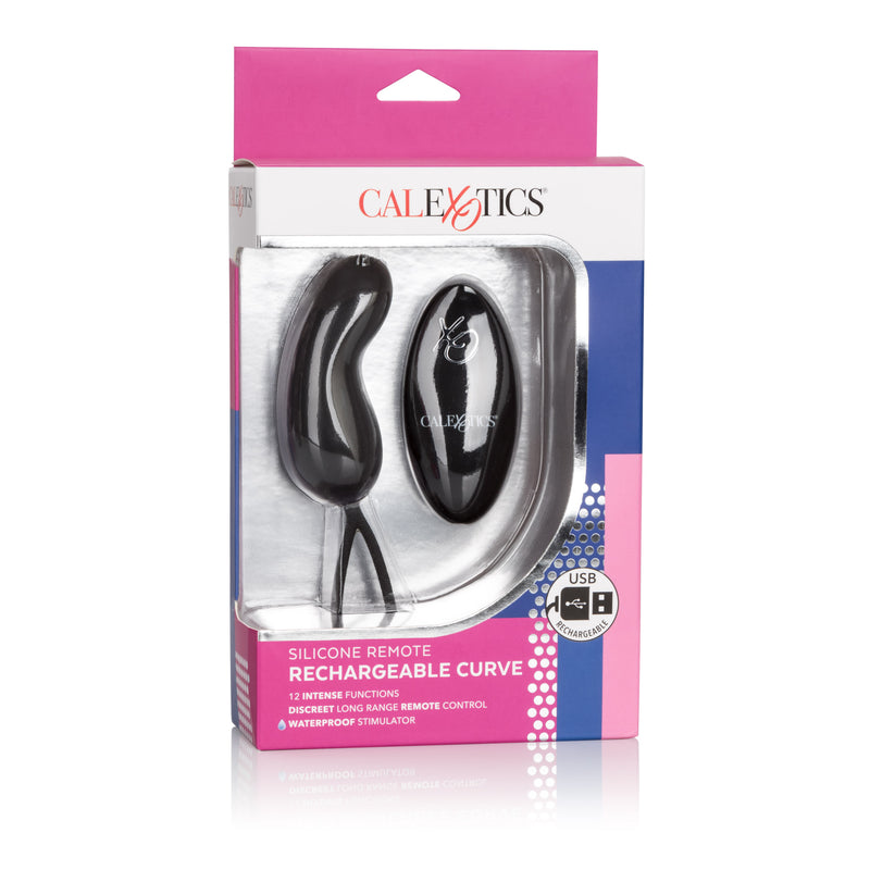 CalExotics Silicone Remote Rechargeable Curve - Black