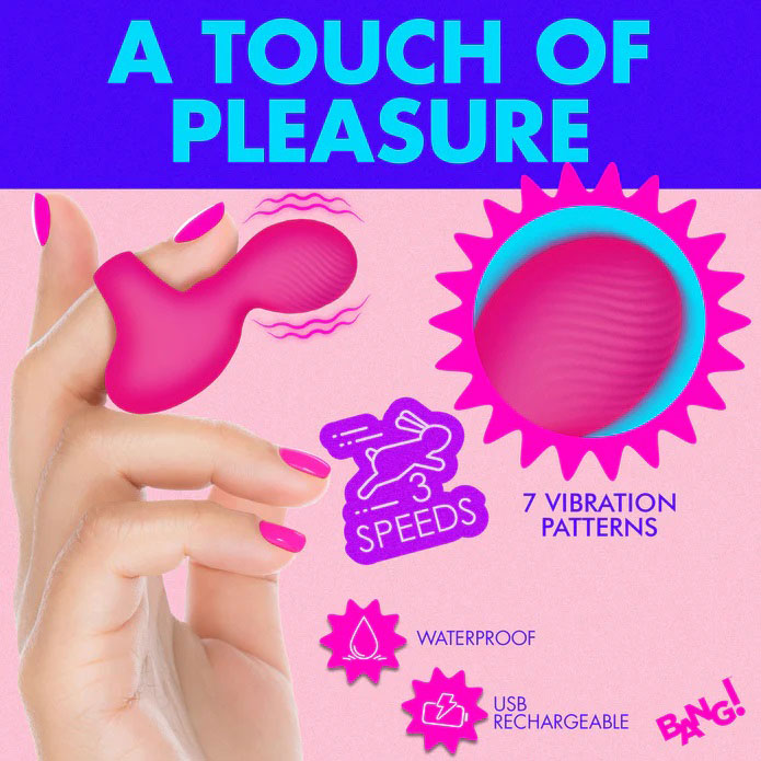 XR Brands Silicone Finger Vibe - Pink
