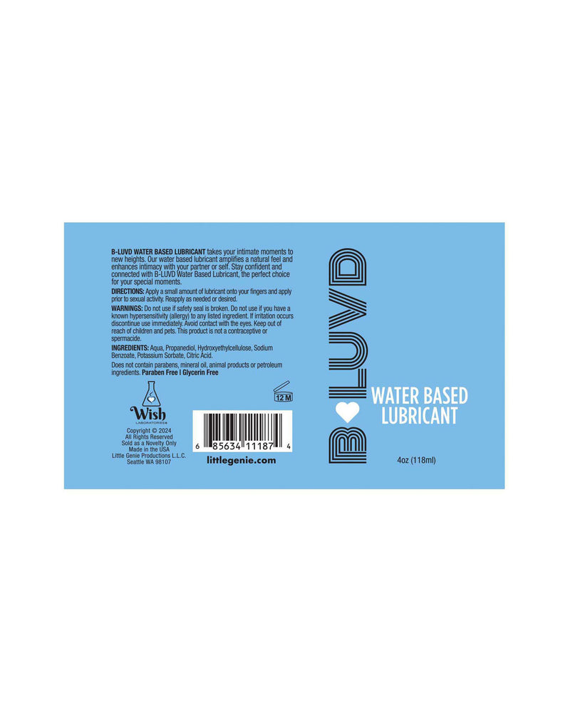 Little Genie B-Luvd Water-Based Lubricant 4oz