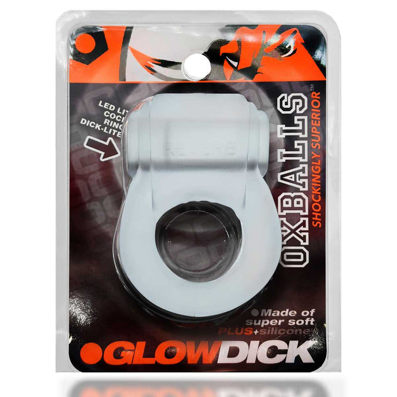 Oxballs Glowdick Cockring With Led - Clear Ice