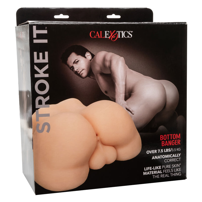 CalExotics Stroke It Bottom Banger - Ivory - Stroker Masturbator - Realistic Body Part Stroker