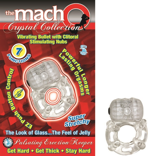 Nasstoys The Macho Crystal Collection Pulsating Erection Keeper - Clear