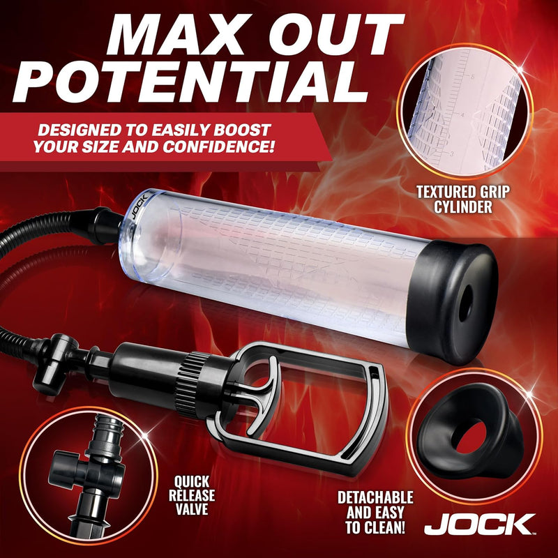Curve Toys Amp Up Penis Pump With Pull Rod - Clear