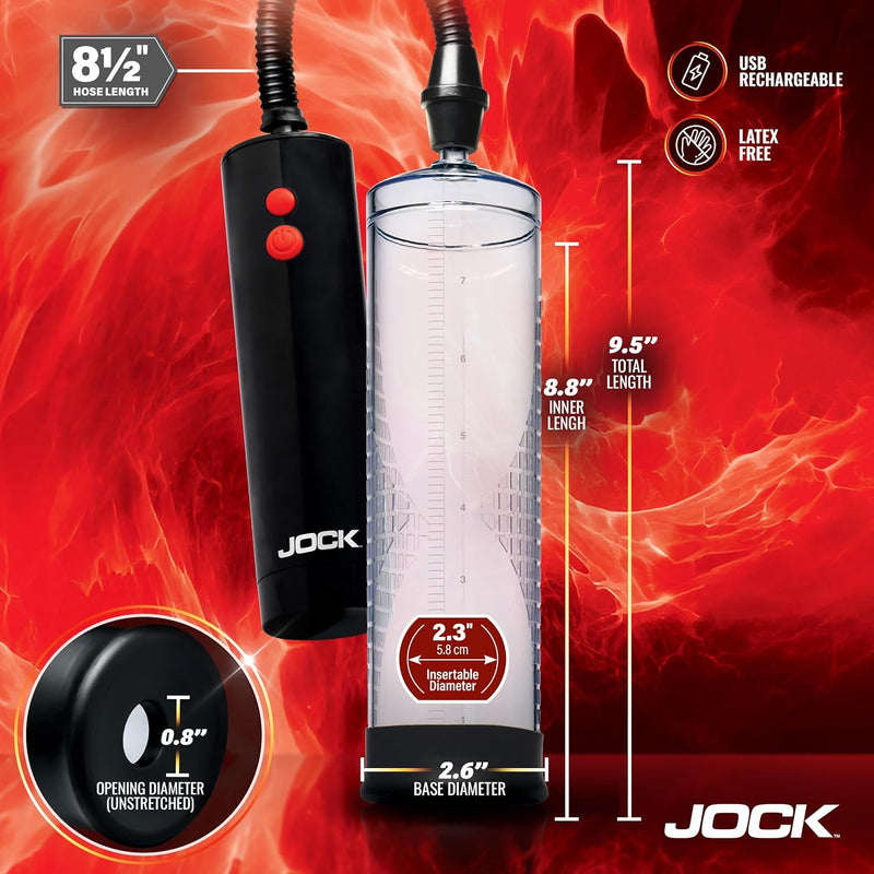 Curve Toys Power Up Rechargeable Automatic Penis Pump - Clear