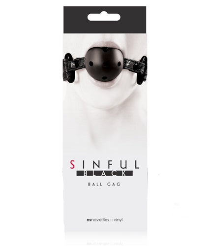 nsnovelties Sinful Ball Gag - Black