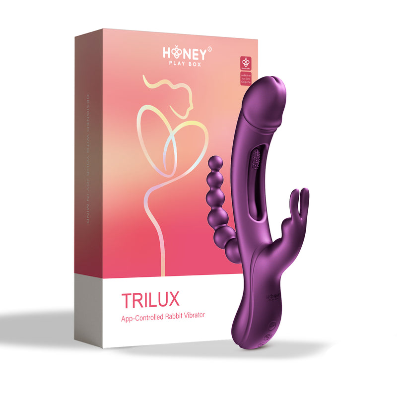 Honey Play Box Trilux - App Controlled Rabbit Vibrator - Purple