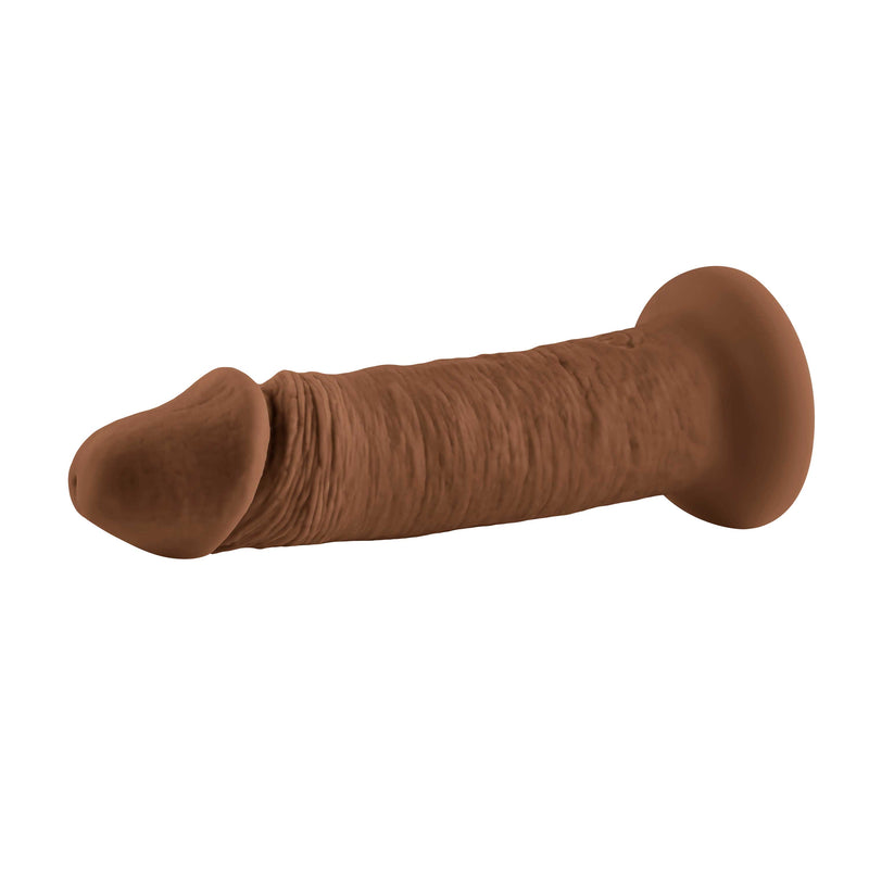 Evolved Novelties 6 Inch Girthy Vibrating Dong - Dark