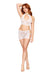 "Lace Bralette and Mini Skirt Set - One Size - White DG-13309WHTOS"