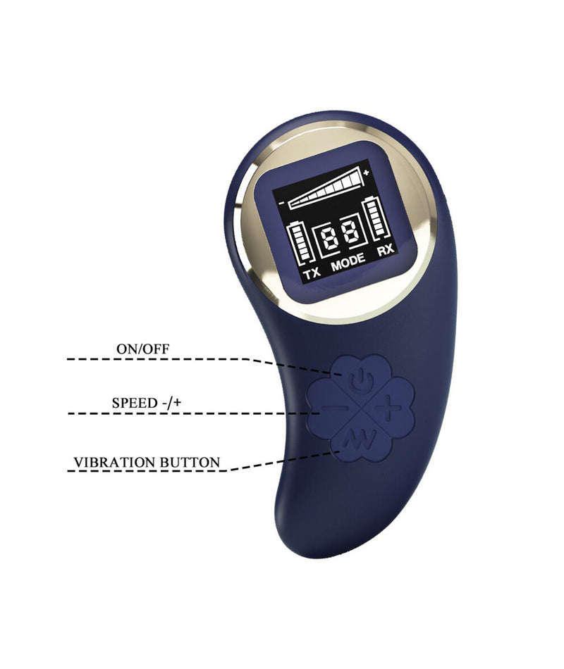 Pretty Love Mina Vibrating Remote Control Egg - Blue